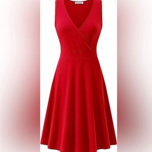 GUberry Elegant Red Sleeveless Dress M